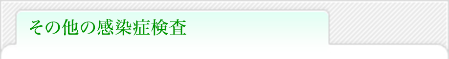 その他の感染症検査
