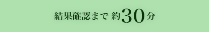 結果確認まで約30分